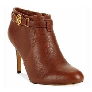 Coach Womens SALENE Cow Safari Leather Ginger Brown Ankle Boot Bootie Size 9.5